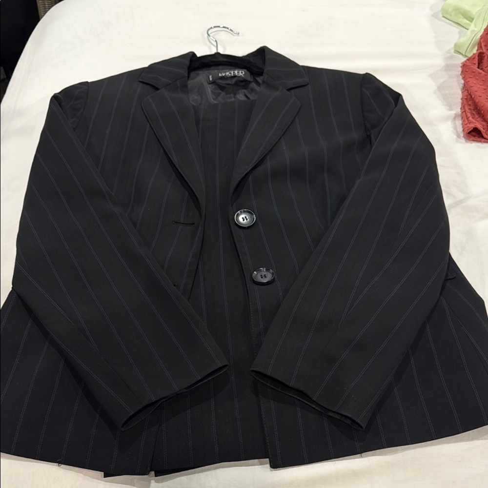 Jones New York Charcoal Pinstripe Jacket